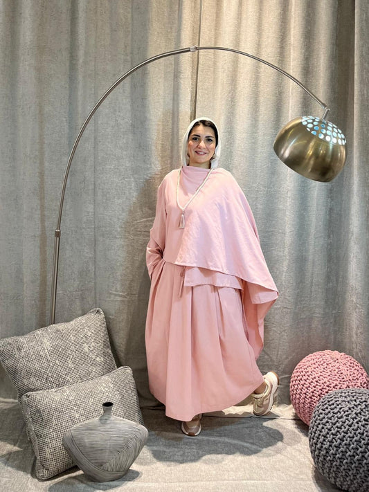 Multi-Style Oversized Blouse – Pink