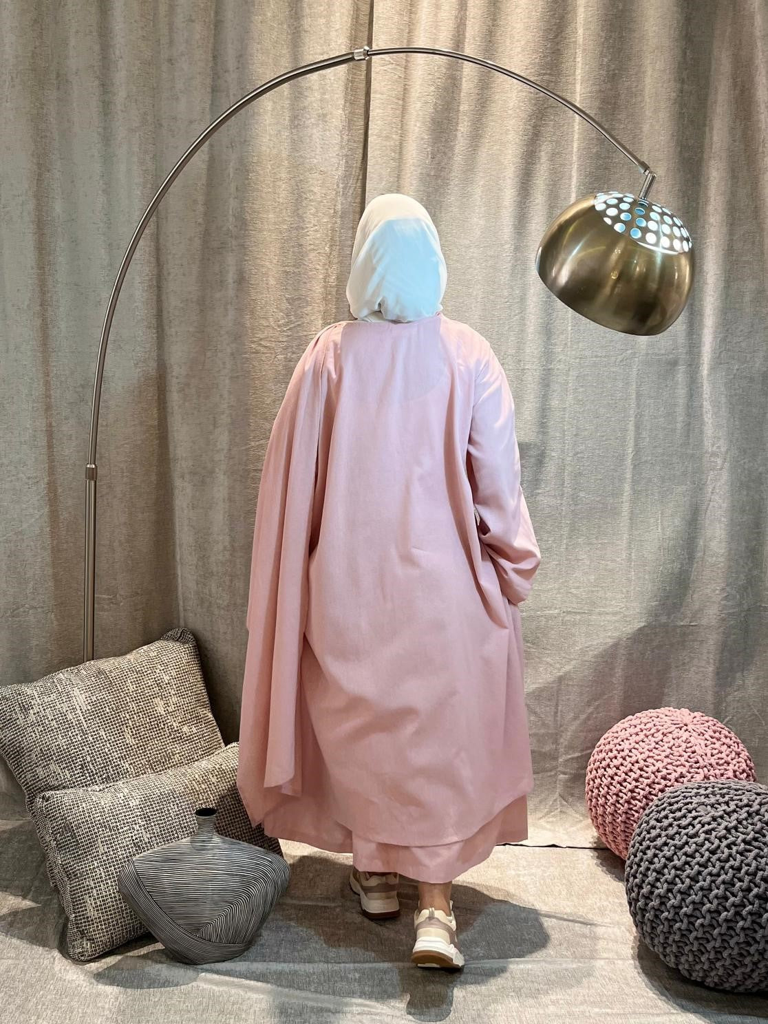 Multi-Style Oversized Blouse – Pink
