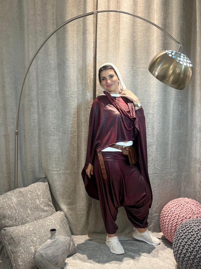 Yolya maroon Boho Set