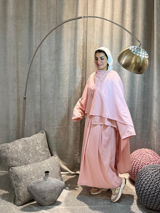 Multi-Style Oversized Blouse – Pink